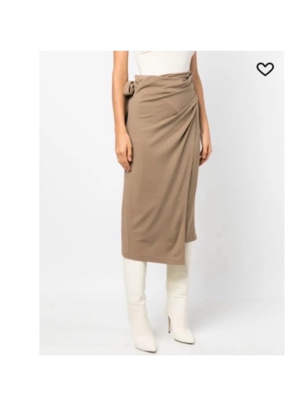 Wolford Beige Origami wrap skirt